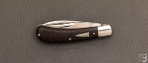 Couteau  "  custom 2 lames " par David Taber - Rag micarta