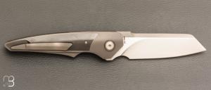    Couteau custom par Bouvier Knives - Bertrand Maxime - Titane / Zirconium et RWL34