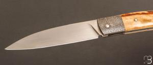   Couteau " custom " par Grégory Picard - Bois de cerf et S45VN