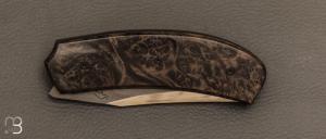  Couteau " custom " par Guy Poggetti - Loupe d'orme stabilisée et Elmax