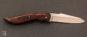Couteau "custom" pliant par Jean-Yves Bourbeau - Bois de fer et RWL34