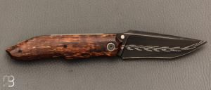   Couteau " custom " de Berthelemy Gabriel - La Forge Agab - Koa et Damas