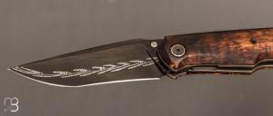  Couteau " custom " de Berthelemy Gabriel - La Forge Agab - Koa et Damas