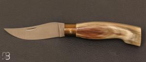 Couteau de poche " Bergamasco " corne blonde par Consigli 