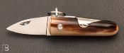 Couteau de poche Coup de Poing 7 cm Corne Blonde par J. Mongin