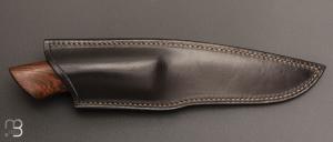    Couteau fixe par Jean Paul Sire - Bocotte et lame forgée acier damas multi barreaux