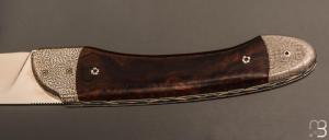  Couteau  " le Vault de lugny " custom par Philippe Sœuvre - Bois de fer