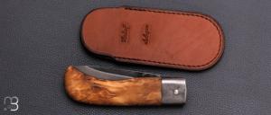    Couteau  "  Le petit Bugiste " par Frédéric Maschio - Acier 90McV8 et bouleau