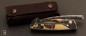 Couteau " Piémontais " XC75 et planche de skate fait main par Frédéric Marchand
