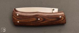   Couteau " slipjoint " custom par Philippe Lemonnier - Micarta et RWL34