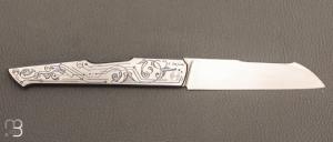    Couteau  " Slipjoint "  custom par Philippe Jourget - Titane et RWL34