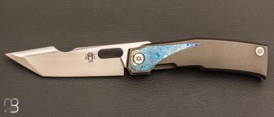    Couteau  " Impulse frame-lock " custom par Torpen Knives - Jérôme Hovaere - Titane / Zircuti et CPM Magnacut