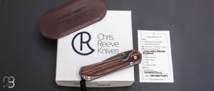    Couteau Sebenza 31 Large Ebène de macassar inlay et damas boomerang  de Chris Reeve - L31-1118