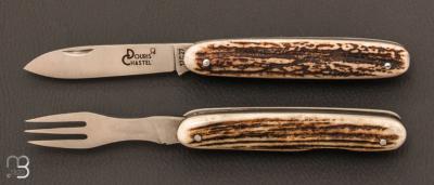 Set pique nique "navette" par Douris Chastel - Bois de cerf et lame 12C27