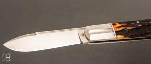    Couteau " Barlow " de Ken Steigerwalt - Amber Stag et RWL-34