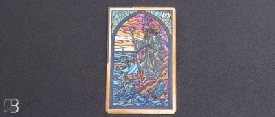 "St Patrick" Ti cutting card by Mummert knives