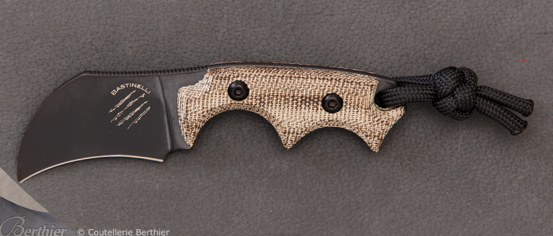 Black Mushroom BB DRAGO neck knife by Bastinelli