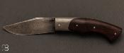 "Danny" Slipjoint pocket knife damask and ironwood by Mickal Moing