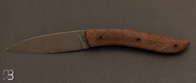 Couteau le Névé - G10 brun texturé - Lame N690 par Tim Bernard