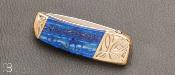 Couteau "    Button Lock integral    " custom par Arthur Soppera - Lapis