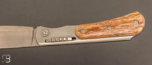   Couteau " Fox " pliant de Éric Parmentier - Ivoire de mammouth et SGPS