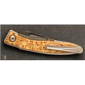 Couteau Mnandi Damas Ladder Maple burl de Chris Reeve