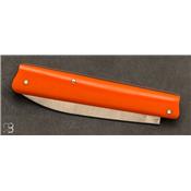 Couteau Ultra Plume G10 orange par Vent d'Aubrac