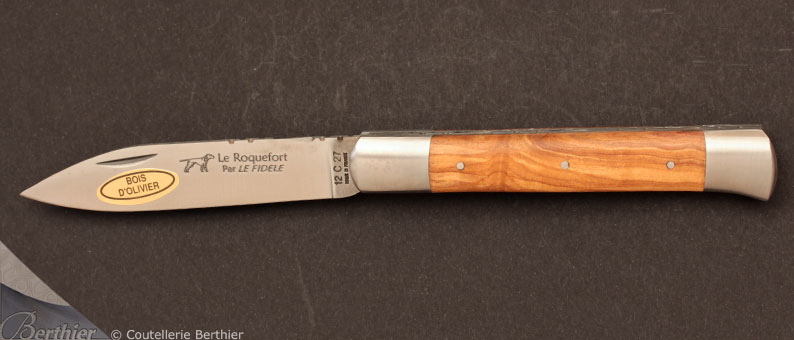 Couteau de poche Roquefort Olivier par Le Fidèle