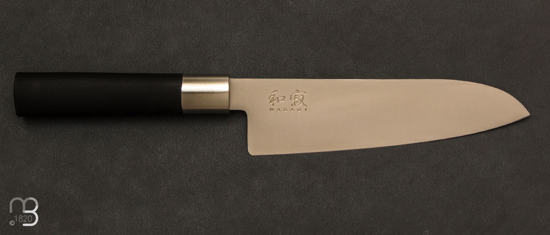 Couteau Japonais KAI Wasabi Black - Santoku 16,5 cm - 6716S