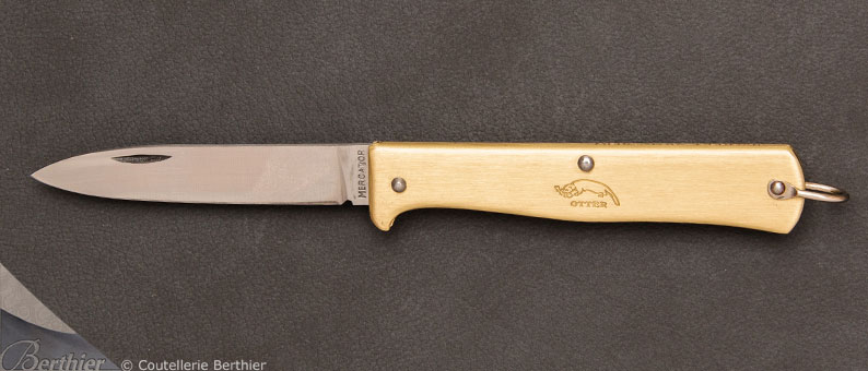 Petit couteau pliant MERCATOR laiton carbone ref 10-701rg by OTTER