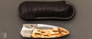 Couteau  "  Duc " par Nicolas Kowal - Mammouth et Damasteel Vinland