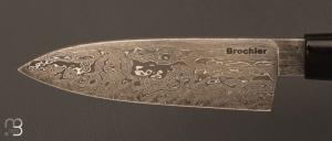 Couteau " Petty " Lame damas et loupe de buis par Anthony Brochier