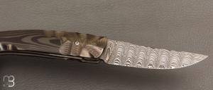  Couteau 1515 collection " Primitif " par Manu Laplace - Fibre de carbone et lame damas