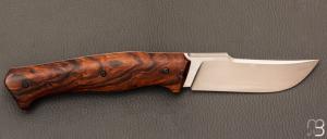   Couteau  "  Blackstar " de collection par Olivier Ouertal - Bois de fer et lame RWL34