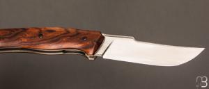   Couteau  "  Blackstar " de collection par Olivier Ouertal - Bois de fer et lame RWL34