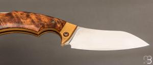   Couteau " 3 doigts " lock-back par Albin Deloison - Gidgee et lame en 90Mcv8