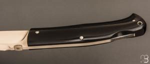 Couteau  " BAD ASS " custom lock-back par Raphaël Durand - G10 et RWL34