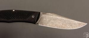 Couteau " BAD ASS " custom lock-back par Raphaël Durand - G-10 et RWL34