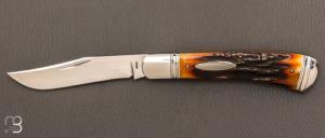   Couteau « Back Pocket » de Bill Ruple - Bois de cerf et W2