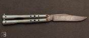 Couteau " Balisong " titane custom de Jean Baptiste Leveque