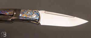 Couteau " Big Up " custom par Rémi Lavialle - RWL-34 et fibre de carbone / Timascus