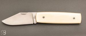   Couteau " Bouledogue " custom de poche par Eric Albert - Micarta et lame en C130