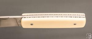   Couteau " Bouledogue " custom de poche par Eric Albert - Micarta et lame en C130