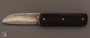  Couteau " Bull " custom ébène lame damas de David Margrita - Mbull Knives