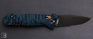 Couteau pliant C.A.C. " MN400 Tradition " Marine Nationale - PA6 FV bleu profond