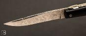 Couteau Chasseur 12 cm Buffle & Phacochère Lame damas par J. Mongin