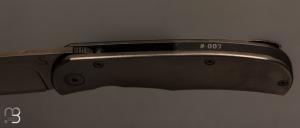 Couteau "Citizen full custom #007 " par Sacha Thiel - Titane et RWL34