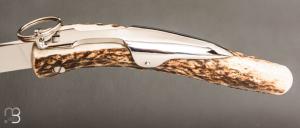 Couteau de chasse " Cornillon 12CM " Bois de cerf par J. Mongin