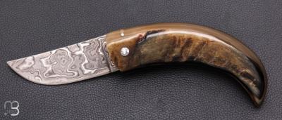   Couteau  "  Curni lame damas " par Alexandre Musso