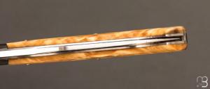  Couteau  "  Custom " par Laurent Gaillard - Fourche de peuplier stabilisée et 90McV8